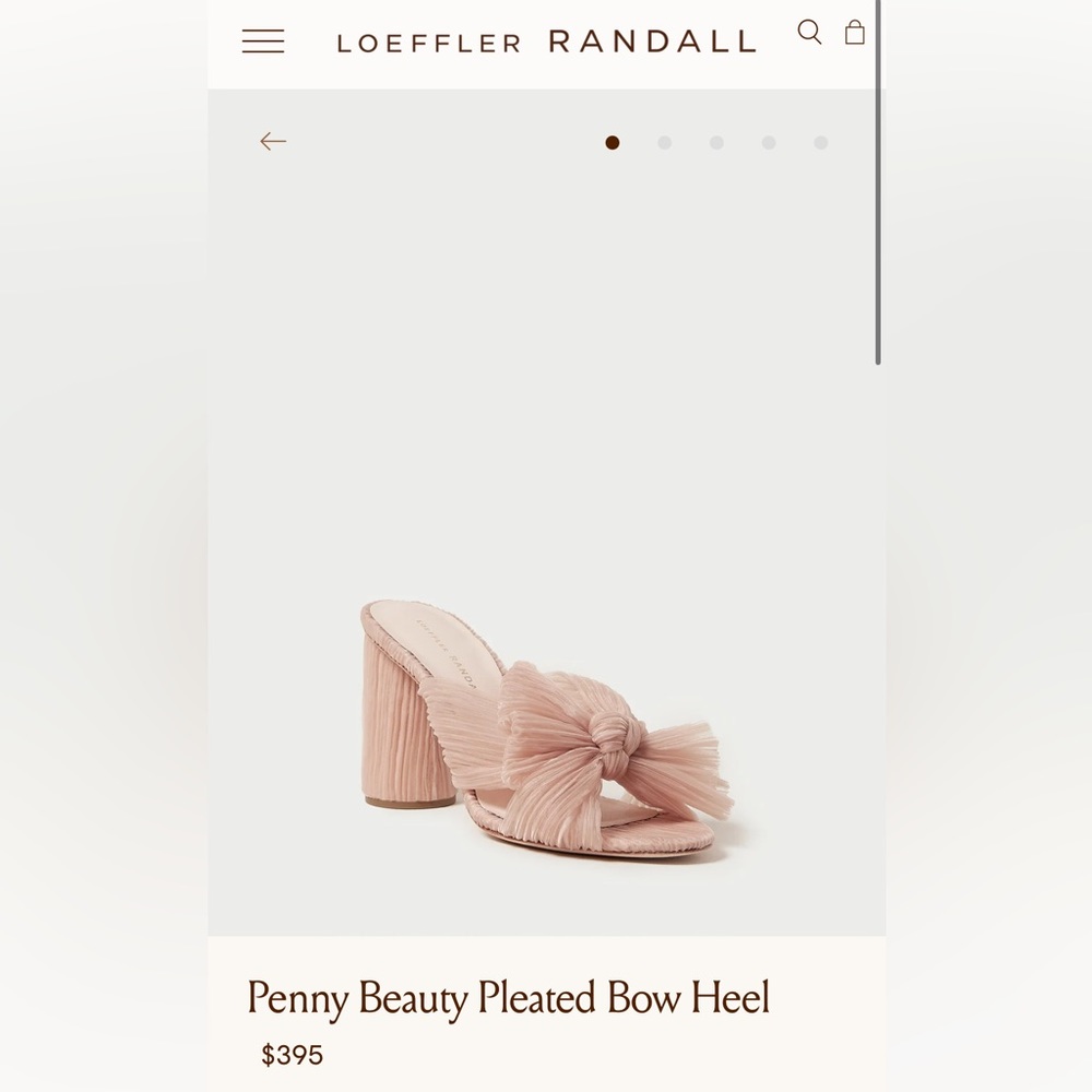Loeffler Randal Penny Pleated Bow Heel